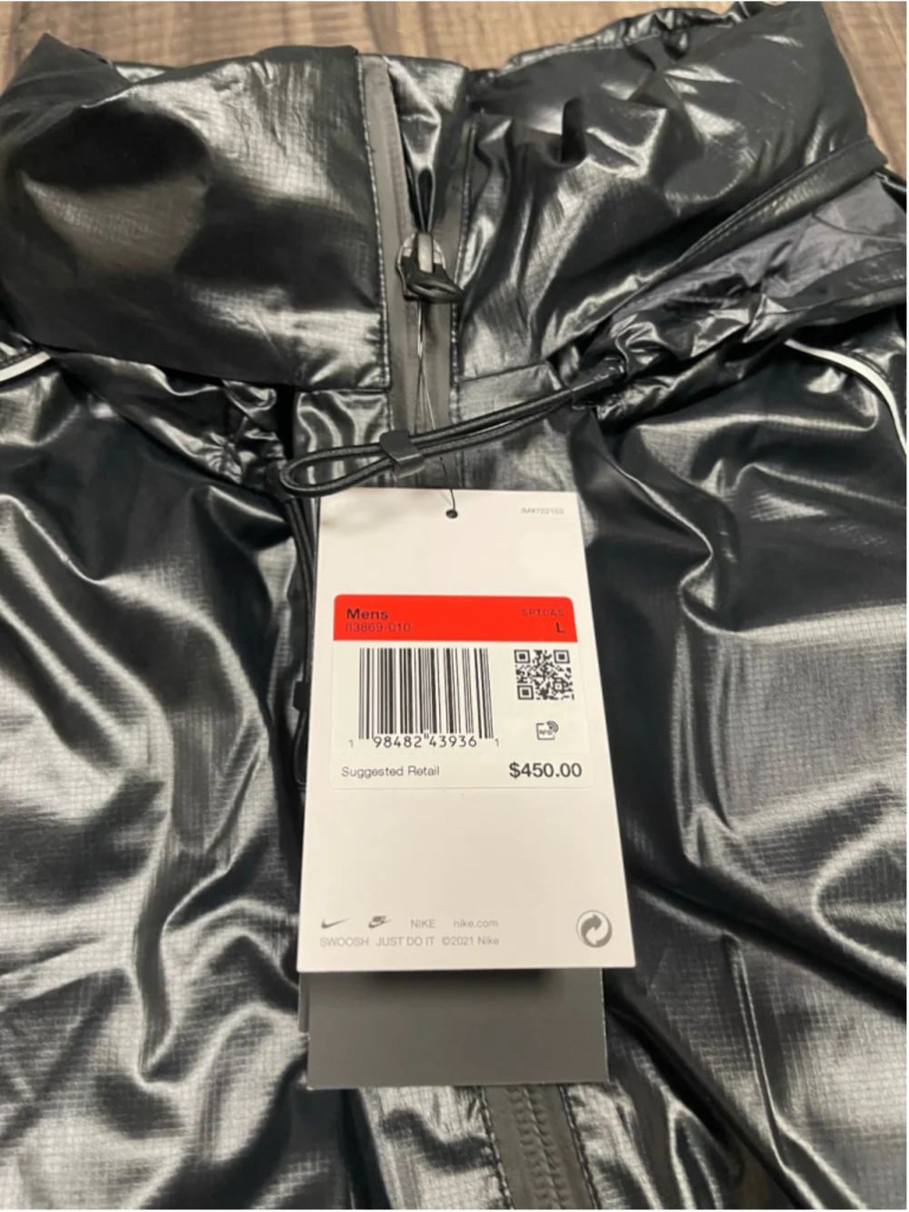 Men's Nike Puffer Jacket Black Size L